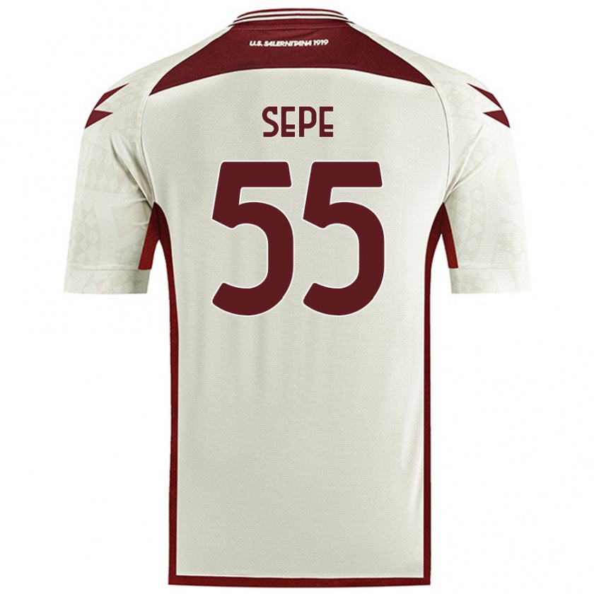 Kandiny Uomo Maglia Luigi Sepe #55 Colore Crema Kit Gara Away 2024/25 Maglietta