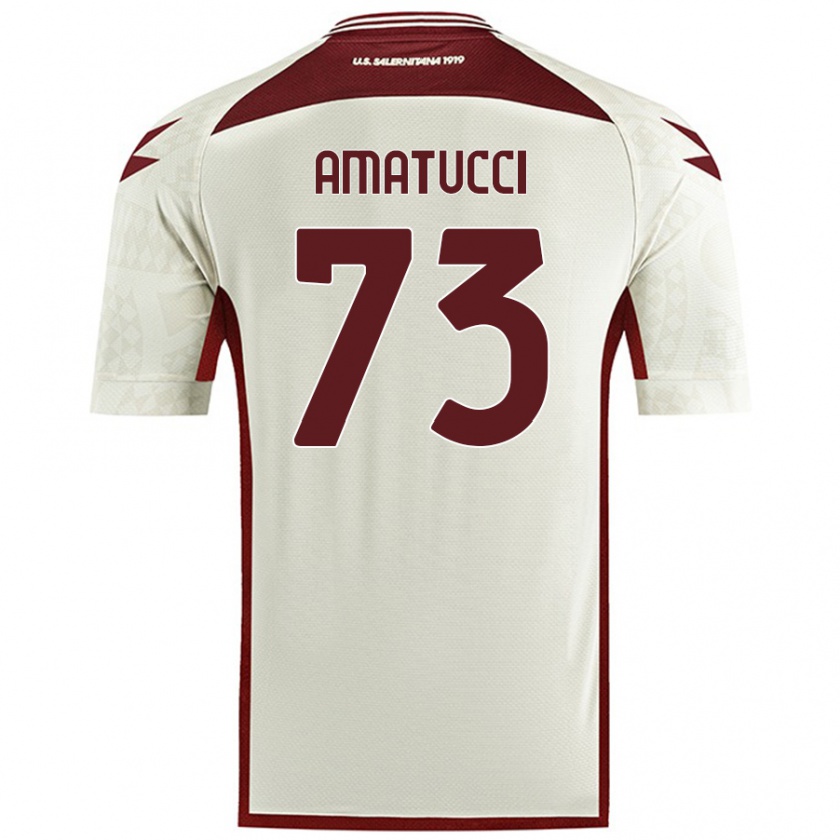 Kandiny Herren Lorenzo Amatucci #73 Cremefarben Auswärtstrikot Trikot 2024/25 T-Shirt Österreich