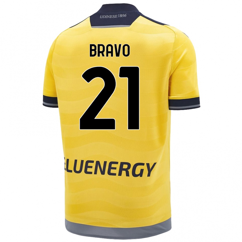 Kandiny Heren Iker Bravo #21 Goud Uitshirt Uittenue 2024/25 T-Shirt België