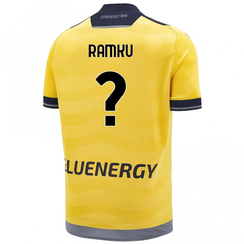 Kandiny Uomo Maglia Alex Ramku #0 Oro Kit Gara Away 2024/25 Maglietta