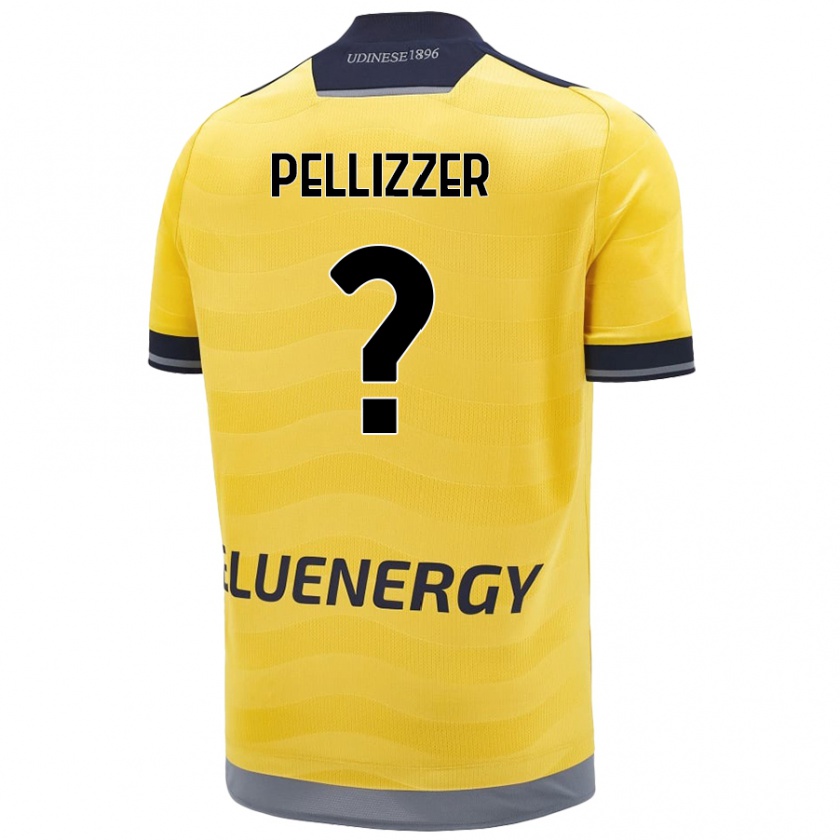 Kandiny Hombre Camiseta Gabriele Pellizzer #0 Dorado 2ª Equipación 2024/25 La Camisa