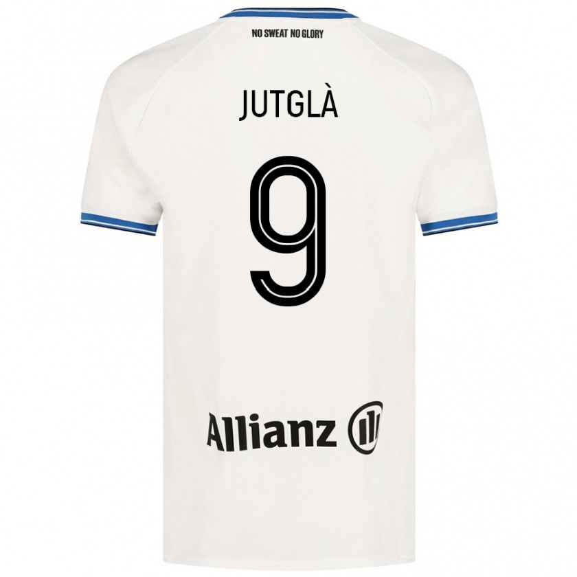 Kandiny Uomo Maglia Ferran Jutglà #9 Bianco Kit Gara Away 2024/25 Maglietta