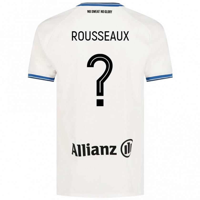 Kandiny Uomo Maglia Luca Rousseaux #0 Bianco Kit Gara Away 2024/25 Maglietta