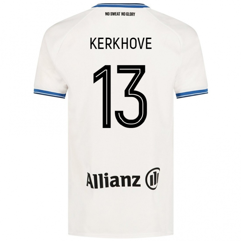 Kandiny Män Angel Kerkhove #13 Vit Bortatröja Matchtröjor 2024/25 Tröjor T-Tröja