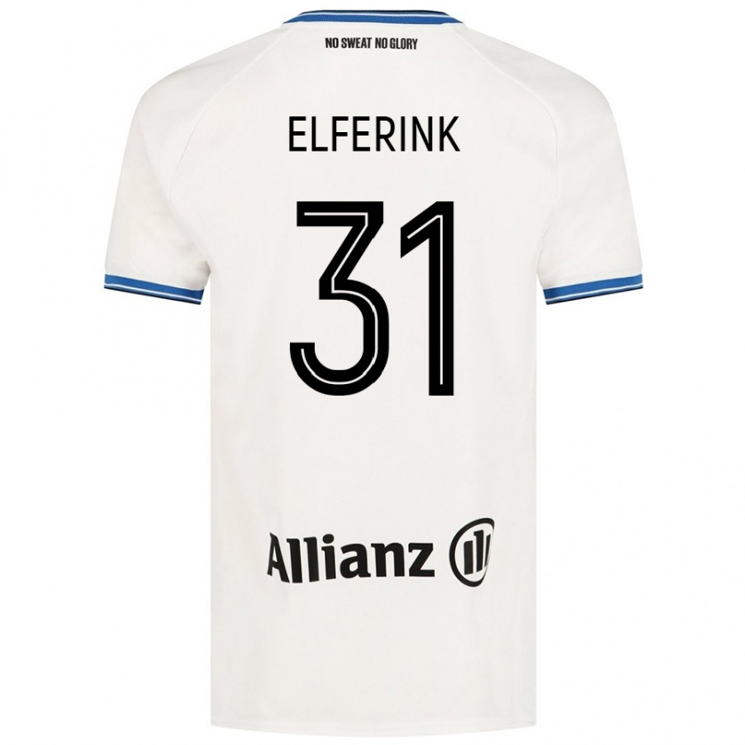 Kandiny Uomo Maglia Marie Elferink #31 Bianco Kit Gara Away 2024/25 Maglietta