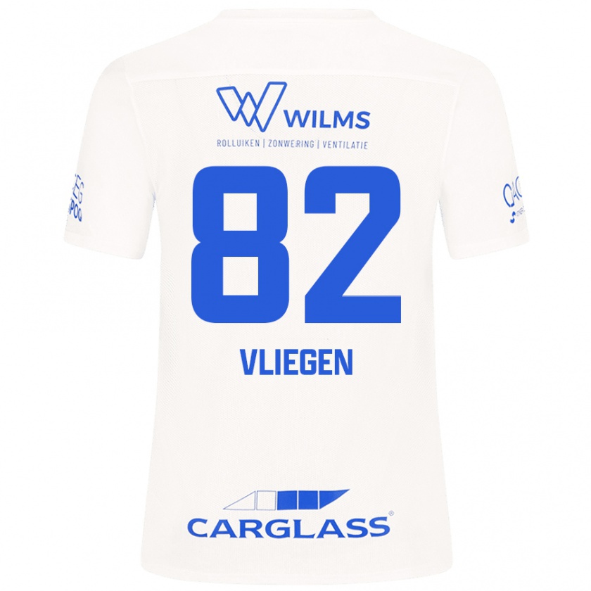 Kandiny Herren Olivier Vliegen #82 Weiß Auswärtstrikot Trikot 2024/25 T-Shirt Österreich