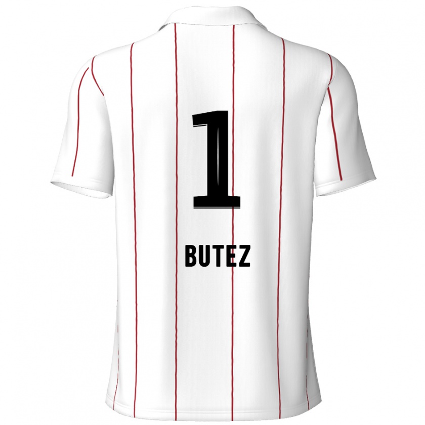 Kandiny Heren Jean Butez #1 Wit Zwart Uitshirt Uittenue 2024/25 T-Shirt België