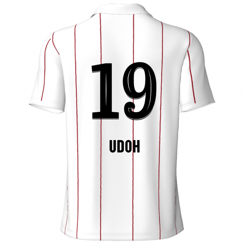 Kandiny Heren Victor Udoh #19 Wit Zwart Uitshirt Uittenue 2024/25 T-Shirt België