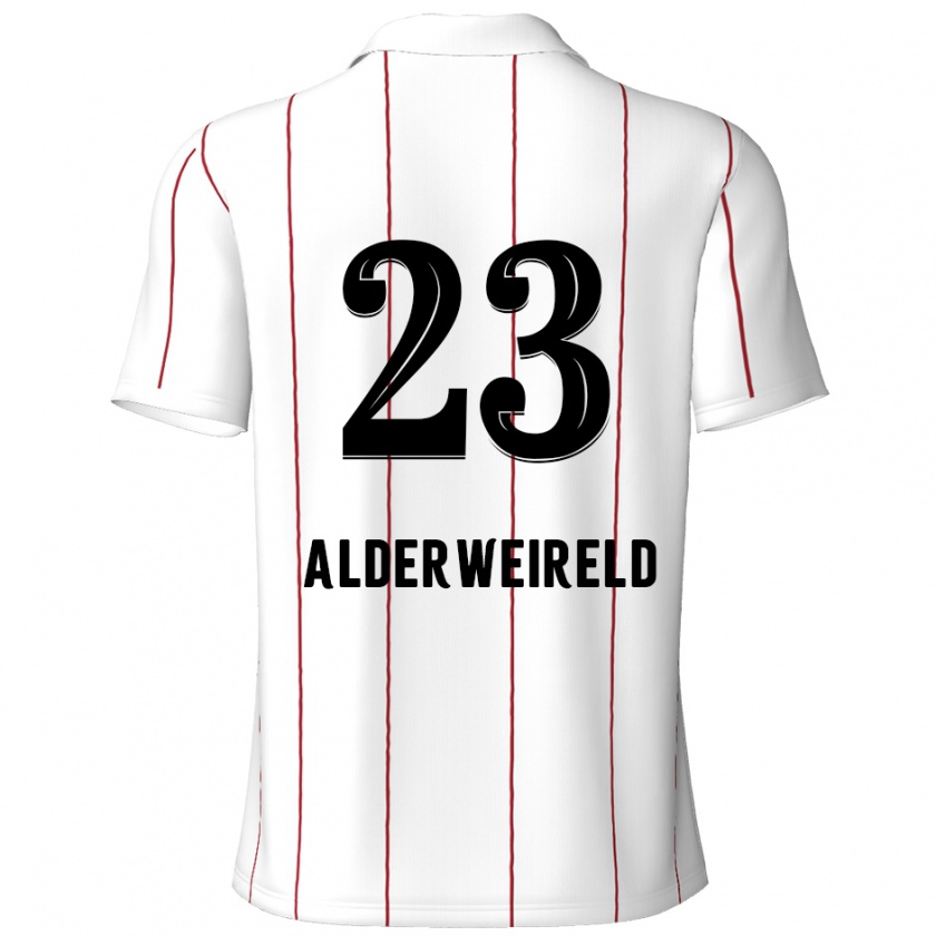 Kandiny Män Toby Alderweireld #23 Vit Svart Bortatröja Matchtröjor 2024/25 Tröjor T-Tröja