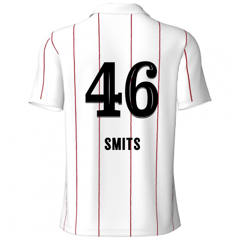 Kandiny Heren Milan Smits #46 Wit Zwart Uitshirt Uittenue 2024/25 T-Shirt België