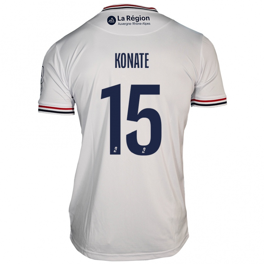 Kandiny Herren Cheick Oumar Konaté #15 Weiß Auswärtstrikot Trikot 2024/25 T-Shirt Österreich