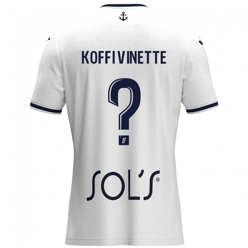 Kandiny Heren Enzo Koffi Vinette #0 Wit Donkerblauw Uitshirt Uittenue 2024/25 T-Shirt België