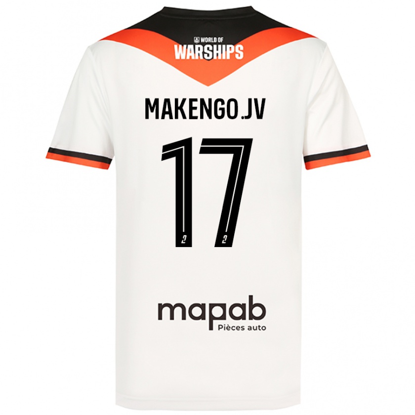 Kandiny Hombre Camiseta Jean-Victor Makengo #17 Blanco 2ª Equipación 2024/25 La Camisa