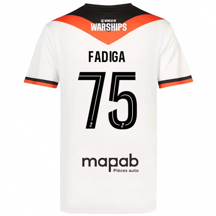 Kandiny Hombre Camiseta Bandiougou Fadiga #75 Blanco 2ª Equipación 2024/25 La Camisa