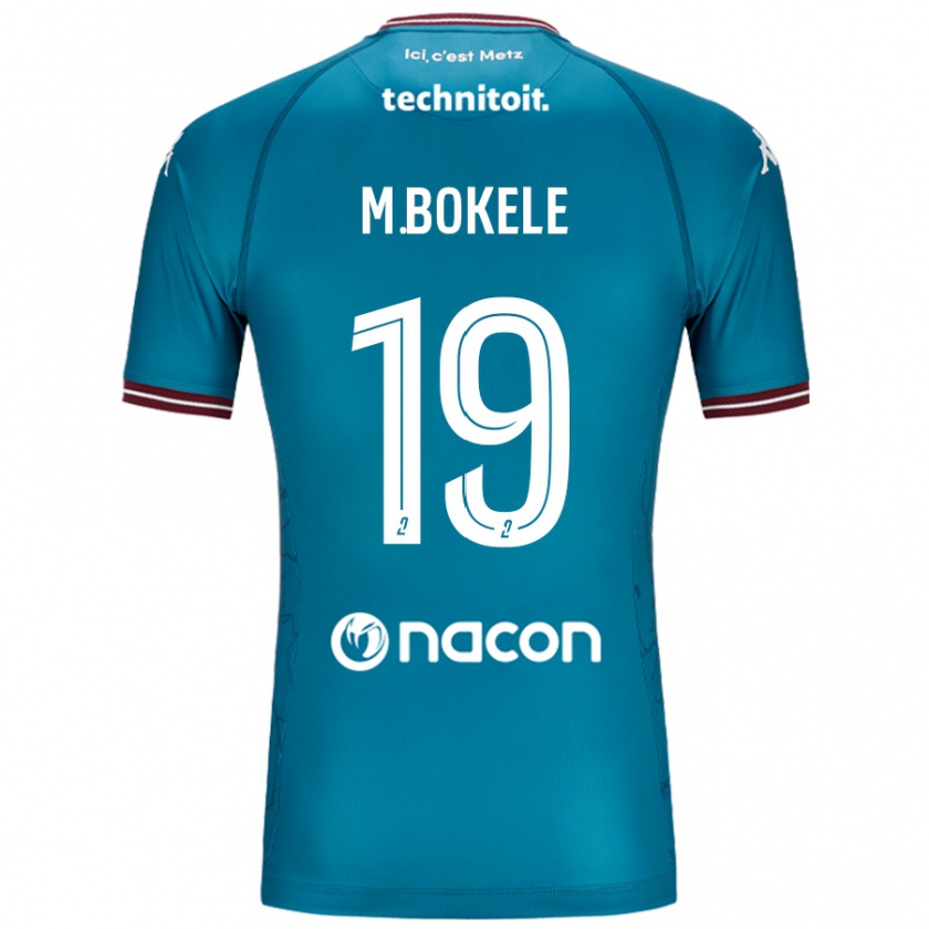 Kandiny Uomo Maglia Morgan Bokele #19 Blu Petrolio Kit Gara Away 2024/25 Maglietta