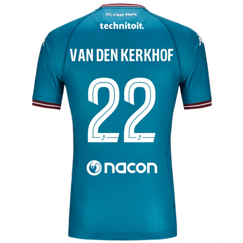 Kandiny Herren Kevin Van Den Kerkhof #22 Blau Petrol Auswärtstrikot Trikot 2024/25 T-Shirt Österreich