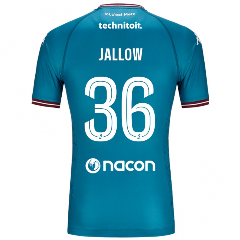 Kandiny Män Ablie Jallow #36 Bleu Bensin Bortatröja Matchtröjor 2024/25 Tröjor T-Tröja