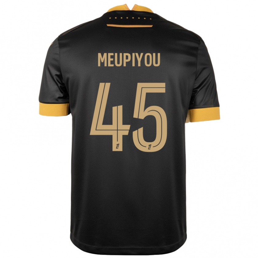 Kandiny Heren Bastien Meupiyou #45 Zwart Bruin Uitshirt Uittenue 2024/25 T-Shirt België