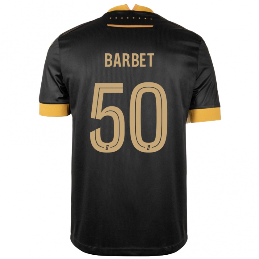 Kandiny Heren Hugo Barbet #50 Zwart Bruin Uitshirt Uittenue 2024/25 T-Shirt België