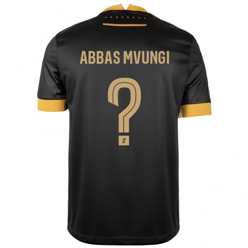 Kandiny Uomo Maglia Omar Abbas Mvungi #0 Nero Marrone Kit Gara Away 2024/25 Maglietta