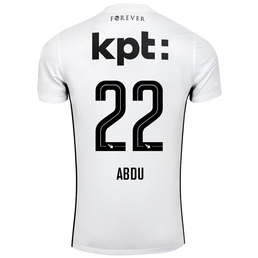 Kandiny Heren Abdu Conté #22 Wit Zwart Uitshirt Uittenue 2024/25 T-Shirt België