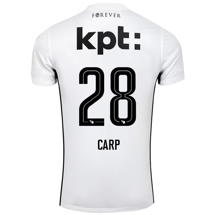 Kandiny Heren Cristina Carp #28 Wit Zwart Uitshirt Uittenue 2024/25 T-Shirt België