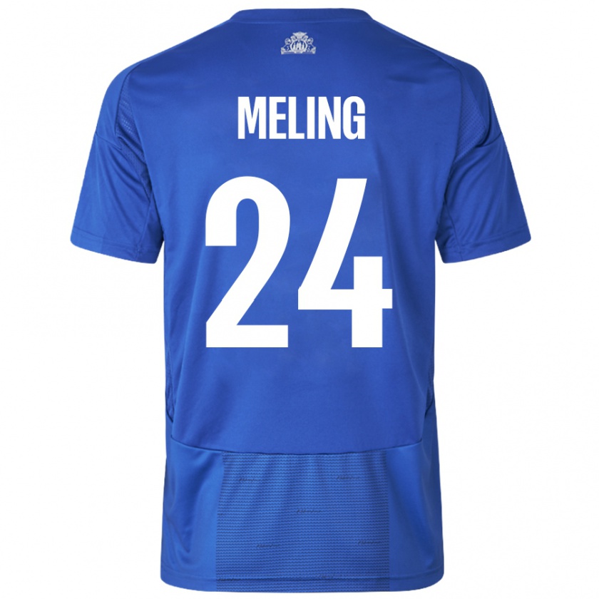 Kandiny Herren Birger Meling #24 Weiß Blau Auswärtstrikot Trikot 2024/25 T-Shirt Österreich