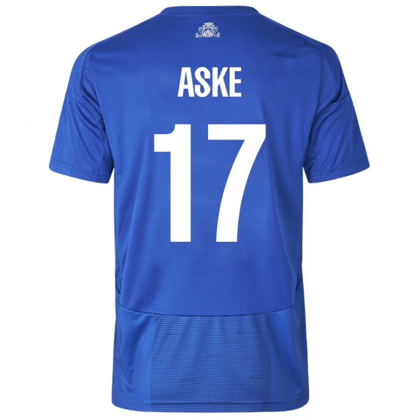 Kandiny Herren Aske Christensen #17 Weiß Blau Auswärtstrikot Trikot 2024/25 T-Shirt Österreich