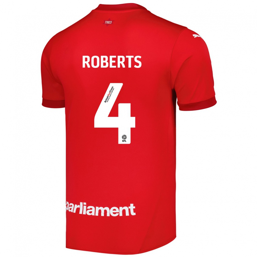 Kandiny Dames Marc Roberts #4 Rood Thuisshirt Thuistenue 2024/25 T-Shirt België