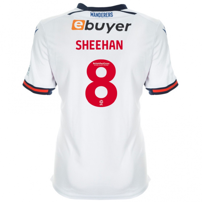 Kandiny Mujer Camiseta Josh Sheehan #8 Blanco 1ª Equipación 2024/25 La Camisa