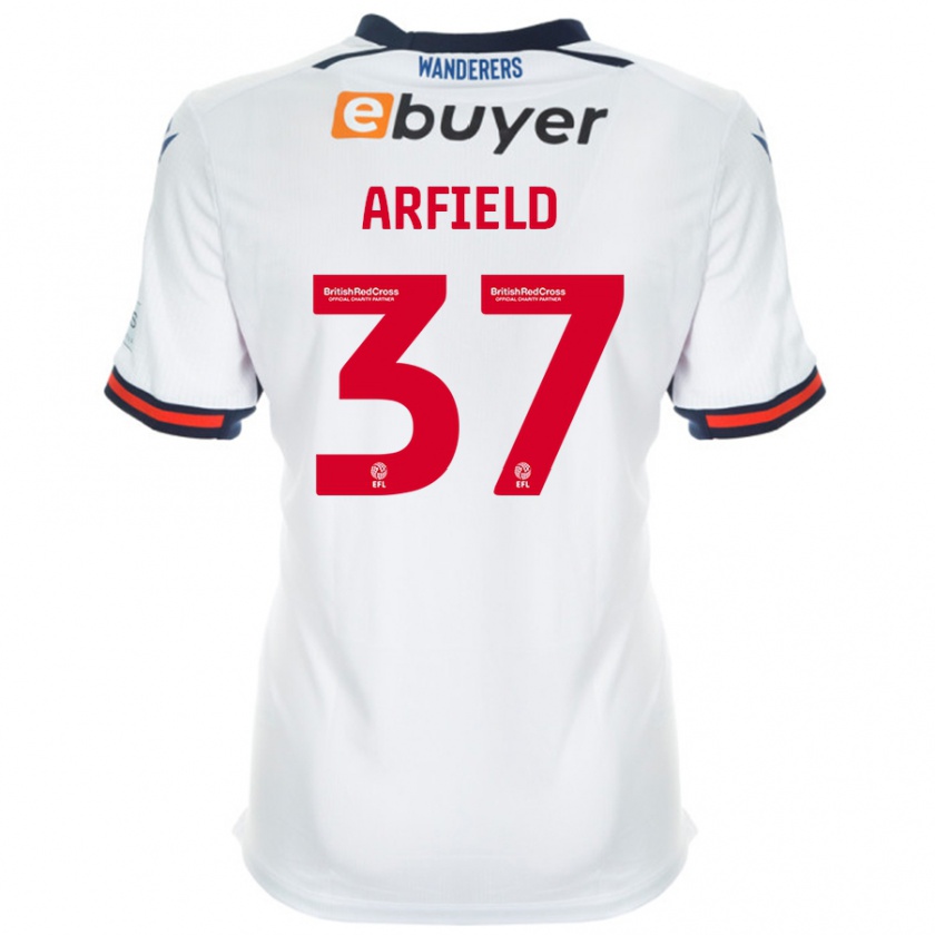 Kandiny Donna Maglia Scott Arfield #37 Bianco Kit Gara Home 2024/25 Maglietta