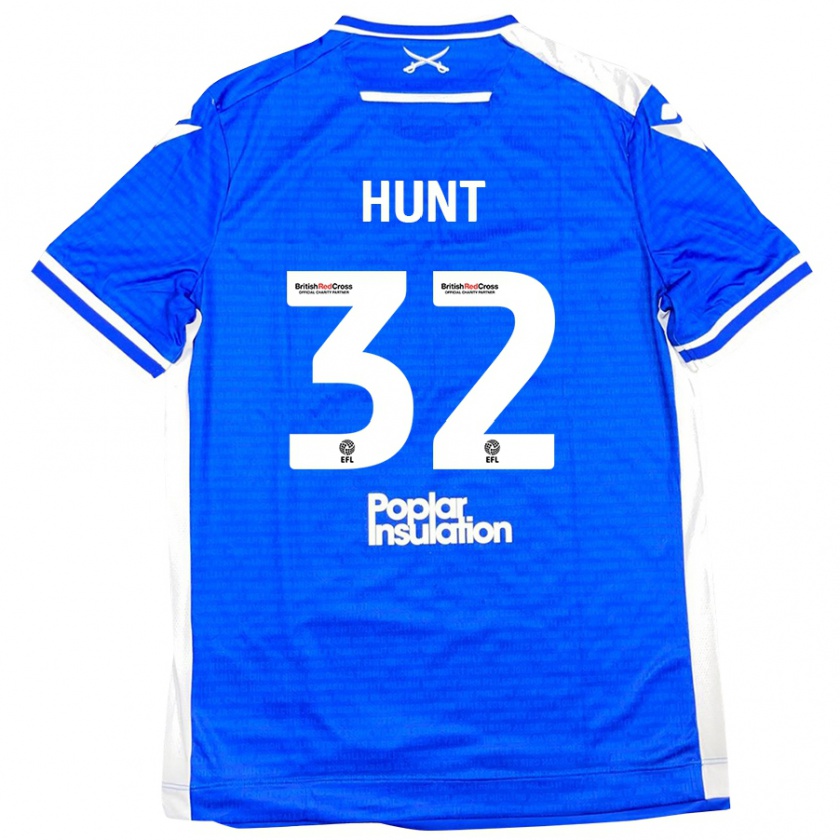 Kandiny Mujer Camiseta Jack Hunt #32 Azul Blanco 1ª Equipación 2024/25 La Camisa