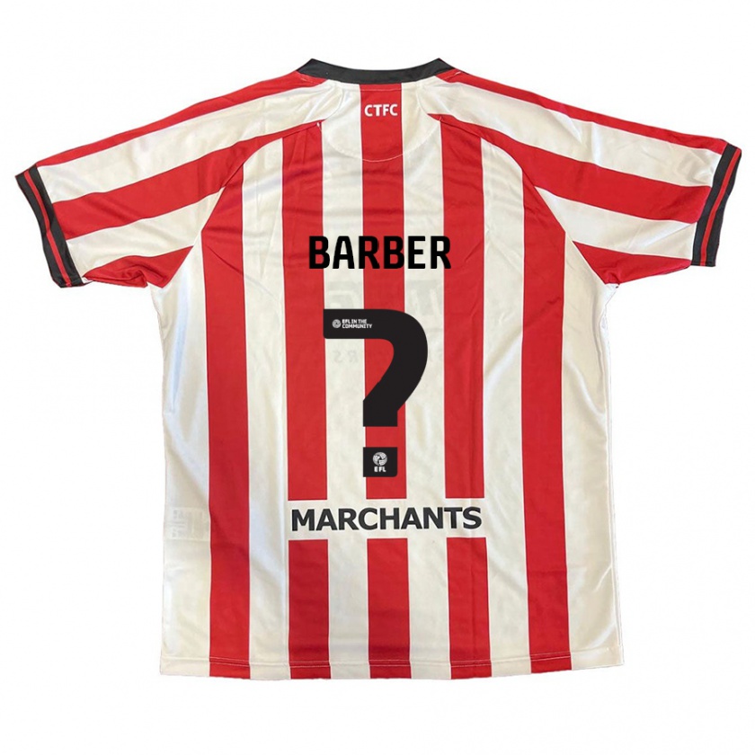 Kandiny Mujer Camiseta Mark Barber #0 Rojo Blanco 1ª Equipación 2024/25 La Camisa