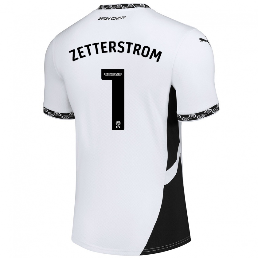 Kandiny Dames Jacob Widell Zetterström #1 Wit Zwart Thuisshirt Thuistenue 2024/25 T-Shirt België