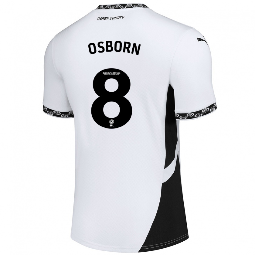 Kandiny Damen Ben Osborn #8 Weiß Schwarz Heimtrikot Trikot 2024/25 T-Shirt Österreich