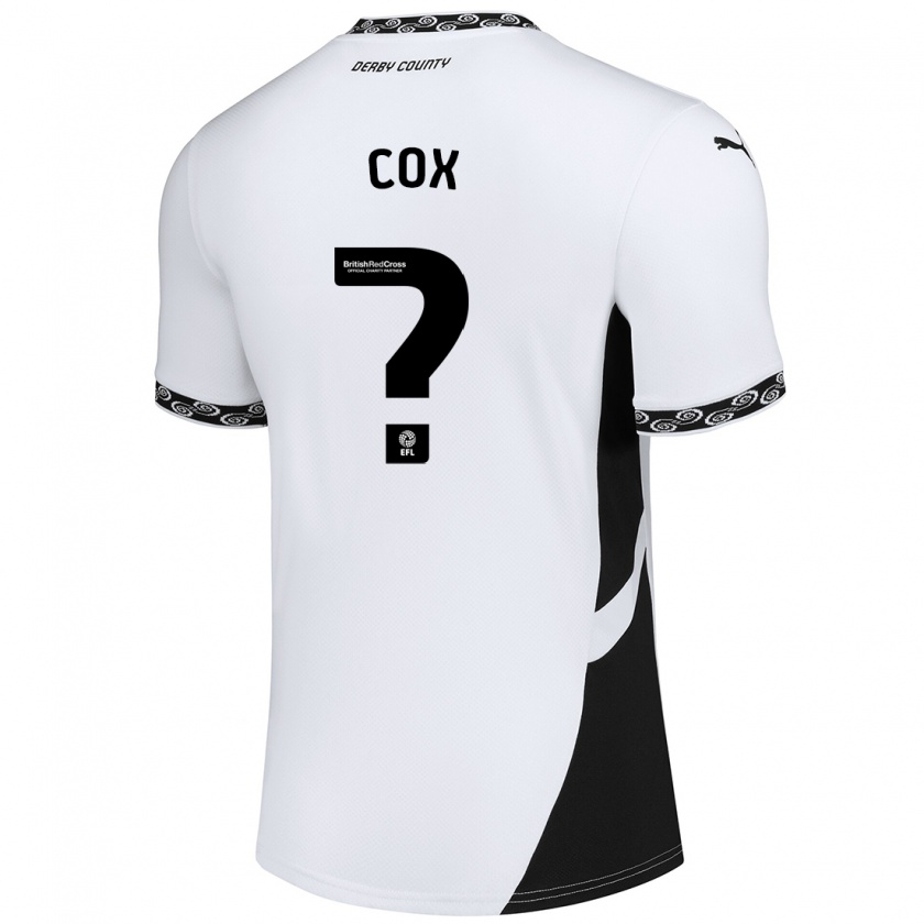 Kandiny Mujer Camiseta Daniel Cox #0 Blanco Negro 1ª Equipación 2024/25 La Camisa