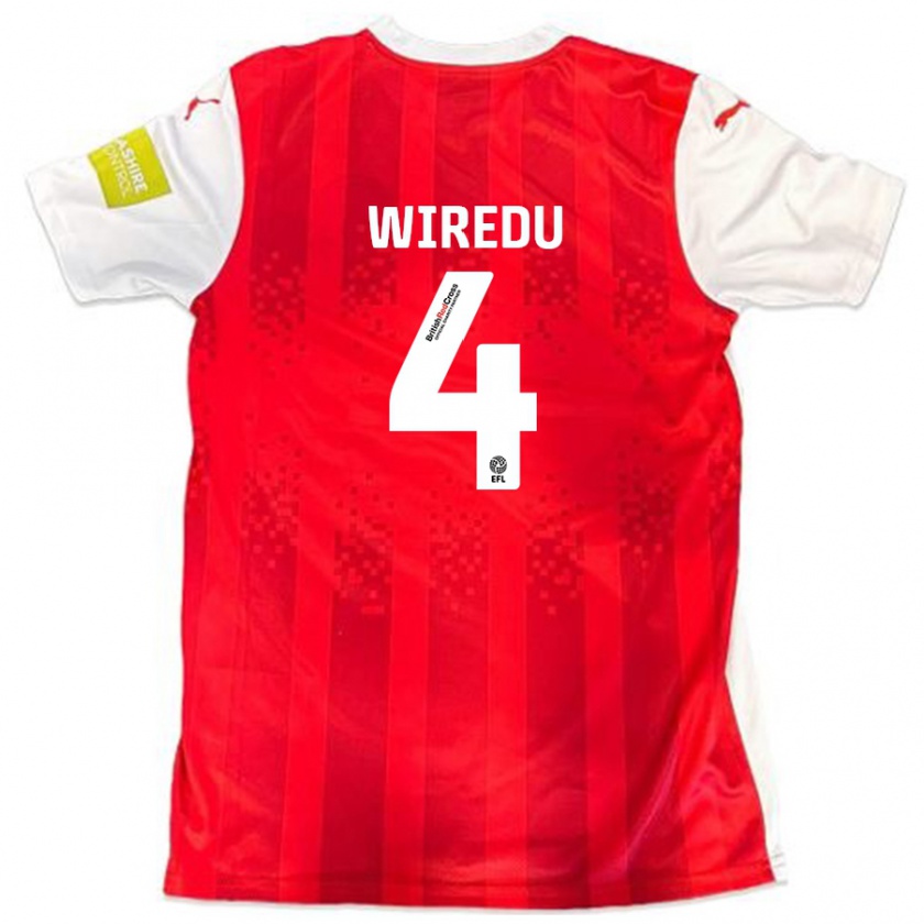 Kandiny Damen Brendan Wiredu #4 Rot Weiß Heimtrikot Trikot 2024/25 T-Shirt Österreich