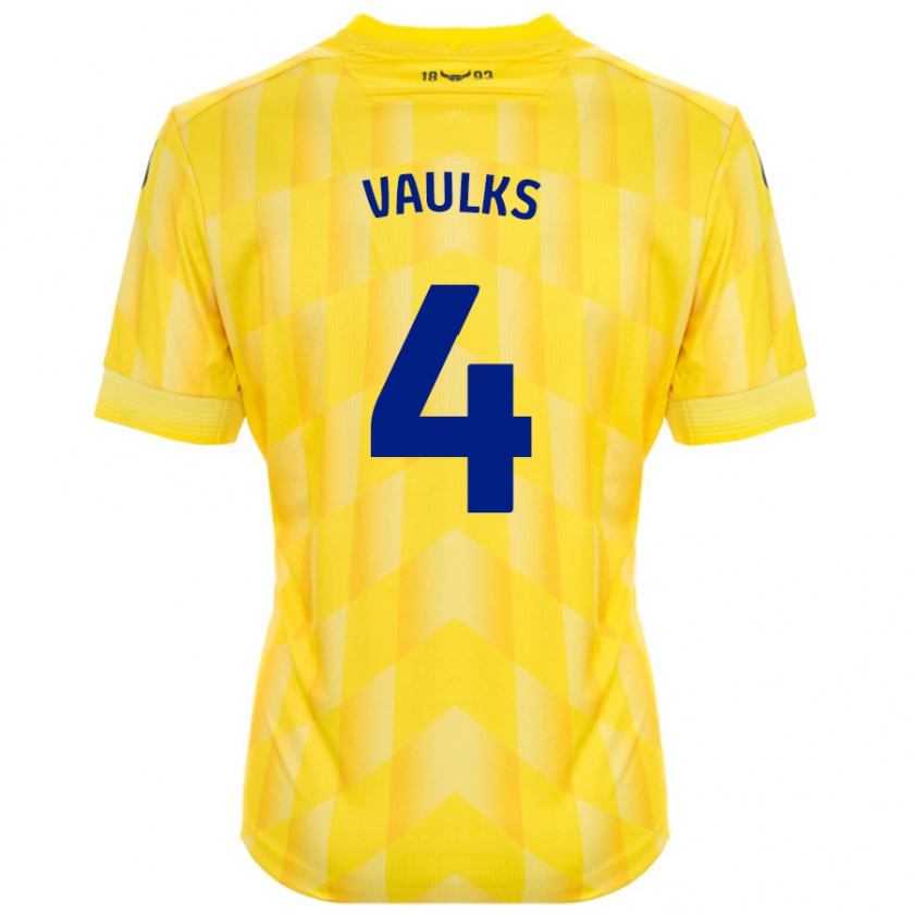 Kandiny Mujer Camiseta Will Vaulks #4 Amarillo 1ª Equipación 2024/25 La Camisa