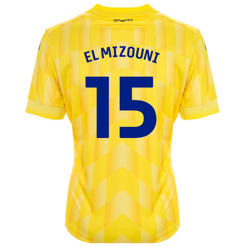 Kandiny Mujer Camiseta Idris El Mizouni #15 Amarillo 1ª Equipación 2024/25 La Camisa