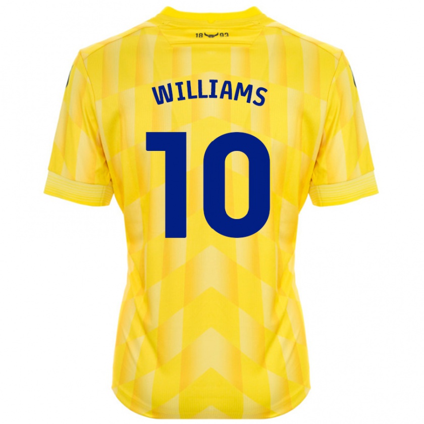 Kandiny Mujer Camiseta Cheryl Williams #10 Amarillo 1ª Equipación 2024/25 La Camisa