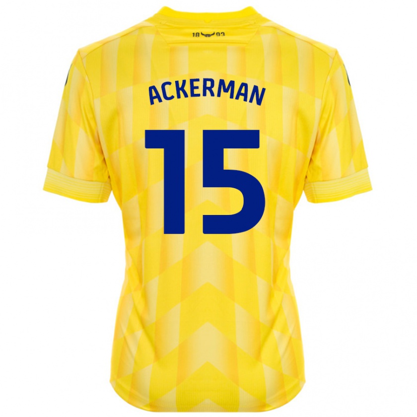 Kandiny Mujer Camiseta Daisy Ackerman #15 Amarillo 1ª Equipación 2024/25 La Camisa