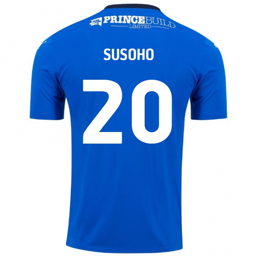 Kandiny Donna Maglia Mahamadou Susoho #20 Blu Bianco Kit Gara Home 2024/25 Maglietta