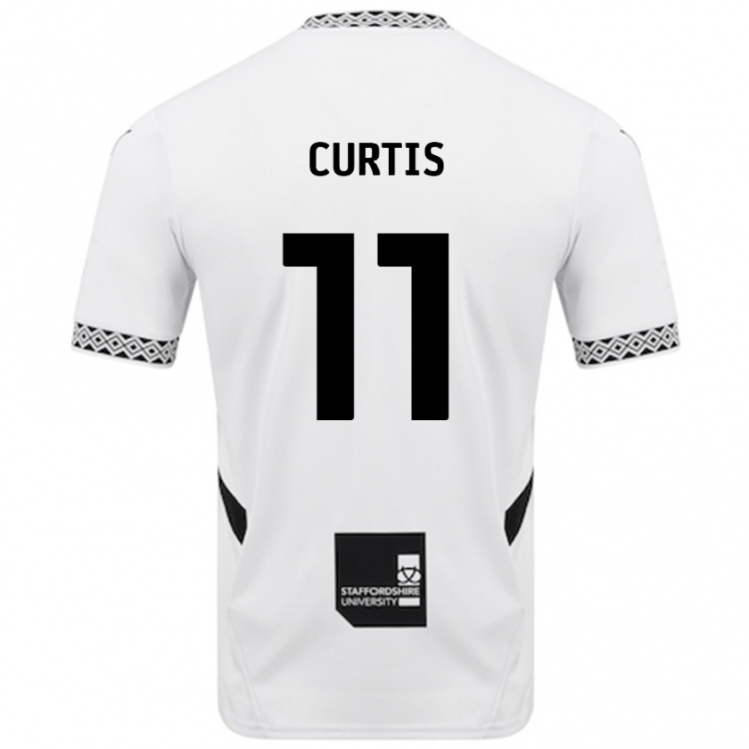 Kandiny Dames Ronan Curtis #11 Wit Thuisshirt Thuistenue 2024/25 T-Shirt België