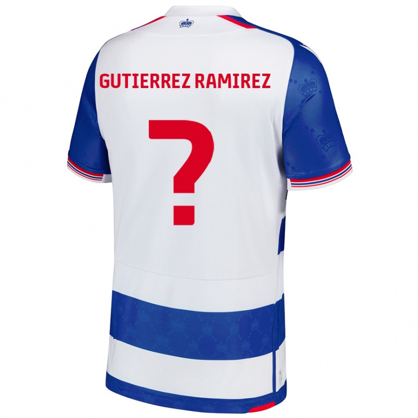 Kandiny Dames William Gutierrez Ramirez #0 Blauw Wit Thuisshirt Thuistenue 2024/25 T-Shirt België