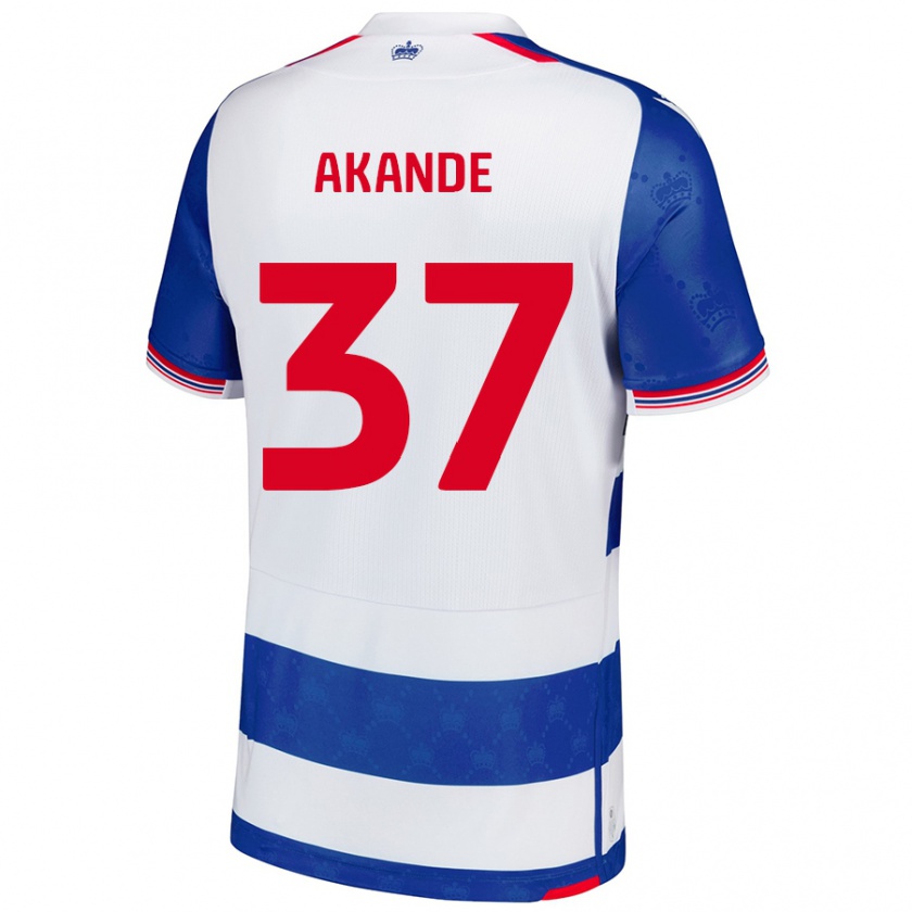 Kandiny Donna Maglia Adrian Akande #37 Blu Bianco Kit Gara Home 2024/25 Maglietta