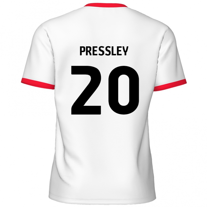 Kandiny Damen Aaron Pressley #20 Weiß Rot Heimtrikot Trikot 2024/25 T-Shirt Österreich