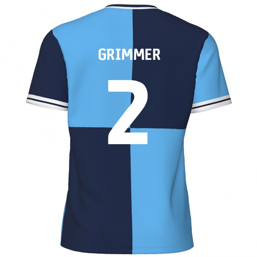 Kandiny Donna Maglia Jack Grimmer #2 Azzurro Blu Scuro Kit Gara Home 2024/25 Maglietta