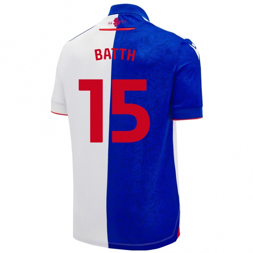 Kandiny Mulher Camisola Danny Batth #15 Céu Azul Branco Principal 2024/25 Camisa Brasil