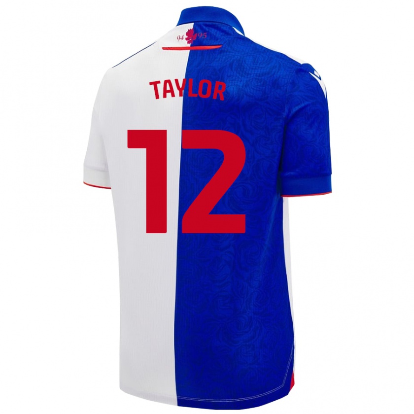 Kandiny Mujer Camiseta Emma Taylor #12 Azul Cielo Blanco 1ª Equipación 2024/25 La Camisa