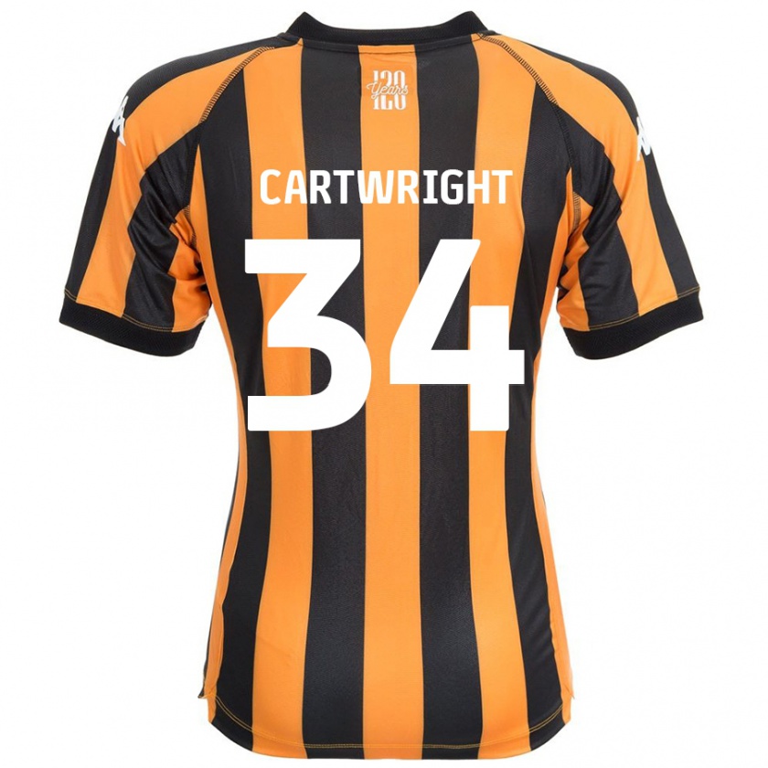 Kandiny Donna Maglia Harvey Cartwright #34 Nero Ambra Kit Gara Home 2024/25 Maglietta